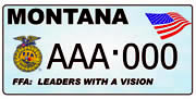 Montana FFA Foundation plate sample
