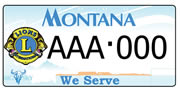 Montana Lions Sight & Hearing Foundation plate sample
