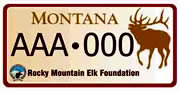 Rocky Mountain Elk Foundation plate sample