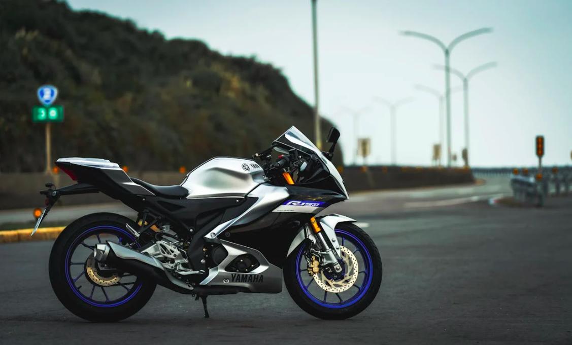 Silver Yamaha Motorcycle